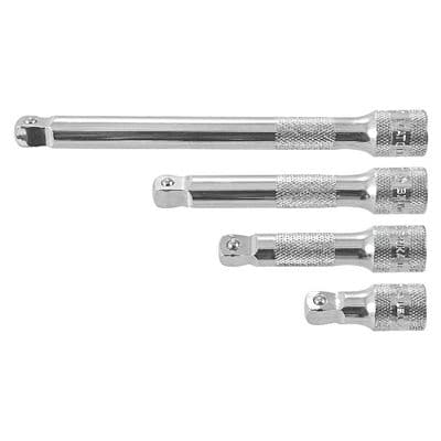 4 PIECE 3/8" DRIVE WOBBLE CHROME EXTENSION SET