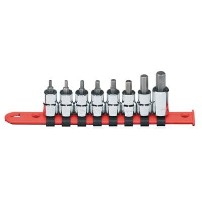 3/8" DRIVE 8 PIECE SAE HEX BIT SOCKET SET