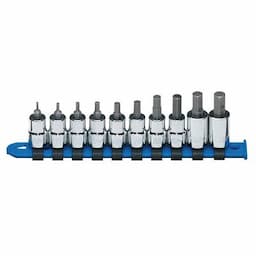 3/8" DRIVE 10 PIECE METRIC HEX BIT SOCKET DRIVER SET