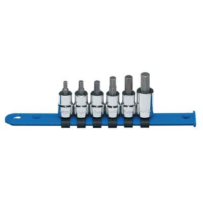 3/8" DRIVE 6 PIECE METRIC HEX BIT SOCKET DRIVER SET