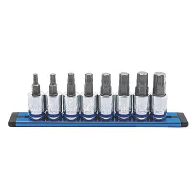 8 PIECE 3/8" DRIVE METRIC OPTI-GRIP HEX BIT SOCKET SET