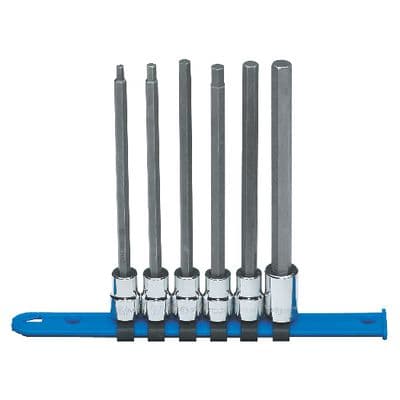 3/8" DRIVE 6 PIECE METRIC LONG HEX BIT SOCKET DRIVER SET