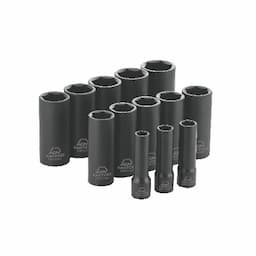 1/2" DRIVE 13 PIECE SAE 6 POINT ADV DEEP IMPACT SOCKET SET