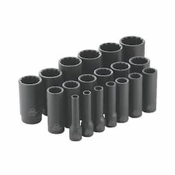 1/2" DRIVE 19 PIECE SAE 12 POINT DEEP ADV IMPACT SOCKET SET