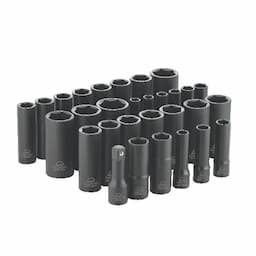 1/2" DRIVE 30 PIECE METRIC & SAE 6 POINT DEEP ADV IMPACT SOCKET SET