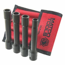 1/2" DRIVE 4 PIECE 12 POINT 5" LONG DRIVE-LINE SOCKET SET