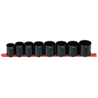 1/2" DRIVE 8 PIECE SAE 6 POINT IMPACT SOCKET SET