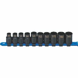 1/2" DRIVE 10 PIECE METRIC 6 POINT IMPACT SOCKET SET