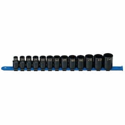 13 PIECE 1/2" DRIVE METRIC 6 POINT IMPACT SOCKET SET