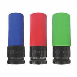 3 PIECE 1/2" DRIVE METRIC 6 POINT THIN WALL LUG / WHEEL NUT PROTECTOR SET