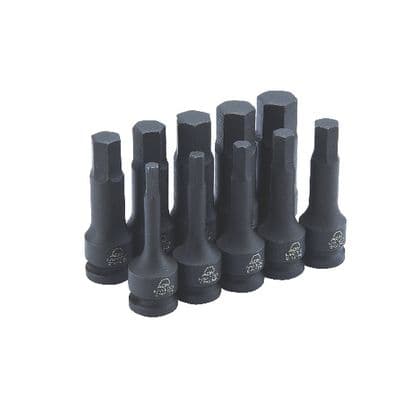 1/2" DRIVE 10 PIECE ADV METRIC HEX BIT SOCKET SET