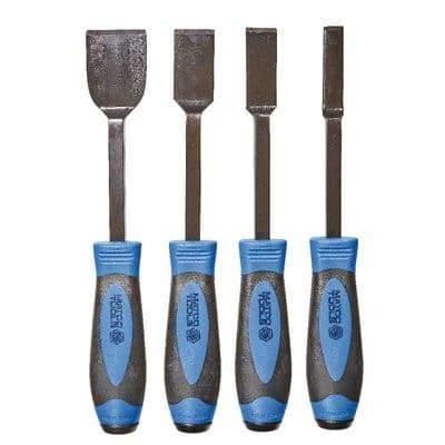 4 PIECE 10" LONG SCRAPER SET - BLUE