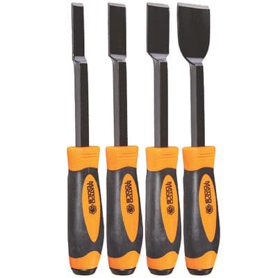 4 PIECE 10" LONG SCRAPER SET - ORANGE