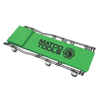 40" PADDED WIRE FRAME CREEPER, 570 LBS. - GREEN