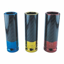 1/2" DRIVE 3 PIECE METRIC 6 POINT THIN WALL WHEEL SOCKET SET