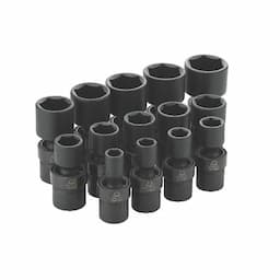 14 PIECE 1/2" DRIVE SAE 6 POINT ADV UNIVERSAL IMPACT SOCKET SET