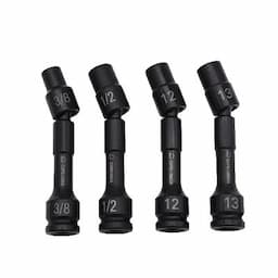 1/2" DRIVE 4 PIECE 12 POINT 5" LONG PINLESS UNIVERSAL ADV IMPACT DRIVE LINE SOCKET SET