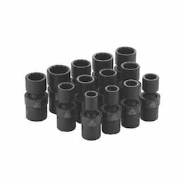 1/2" DRIVE 13 PIECE METRIC 12 POINT ADV UNIVERSAL IMPACT SOCKET SET