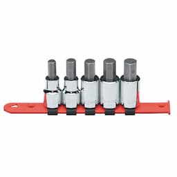 1/2" DRIVE 5 PIECE SAE HEX BIT SOCKET SET