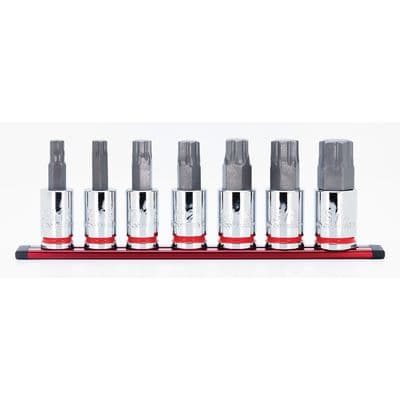 7 PIECE 1/2" DRIVE OPTI-GRIP SAE HEX BIT SOCKET SET