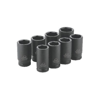 3/4" DRIVE 8 PIECE METRIC 6 POINT DEEP ADV IMPACT SOCKET SET