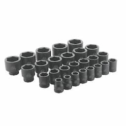 26 PIECE 3/4" DRIVE METRIC 6 POINT ADV IMPACT SOCKET SET