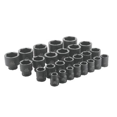26 PIECE 3/4" DRIVE METRIC 6 POINT ADV IMPACT SOCKET SET