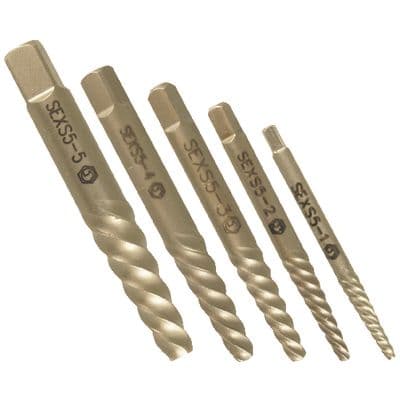 5 PIECE SPIRAL SCREW EXTRACTOR SET