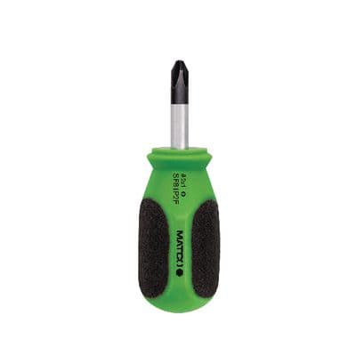 1/4" X  1" STUBBY PHILLIPS P2 - GREEN