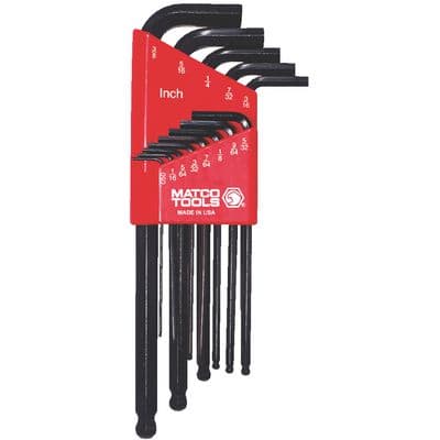 13 PIECE .050-3/8" BALL HEX KEY SET