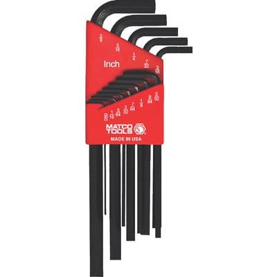 13 PIECE .05"-3/8" SAE LONG HEX L-KEY SET