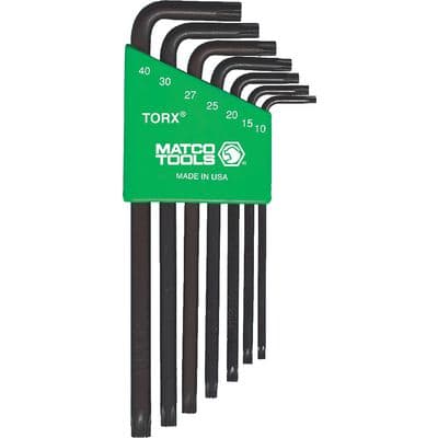 7 PIECE T10-T40 LONG TORX HEX KEY SET