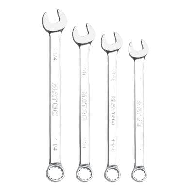 4 PIECE LONG SAE COMBINATION WRENCH SET