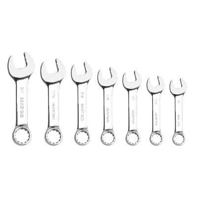 7 PIECE SAE STUBBY COMBINATION WRENCH SET