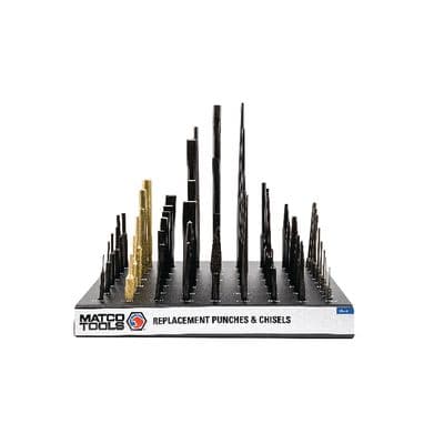 57 PIECE PUNCH & CHISEL WITH DISPLAY