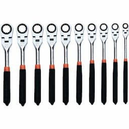 10 PIECE SAE FLEX WRENCH RATCHETING SET