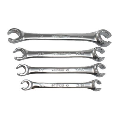4 PIECE SAE FLARENUT WRENCH SET