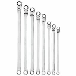 8 PIECE 0° FLEX HEAD RATCHETING XL WRENCH SET