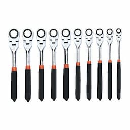 10 PIECE METRIC FLEX RATCHETING WRENCH SET