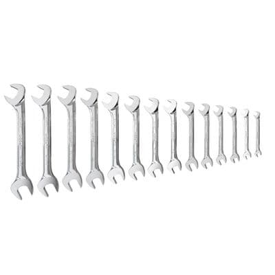 14 PIECE SAE 30°/60° DOUBLE OPEN END ANGLE WRENCH SET