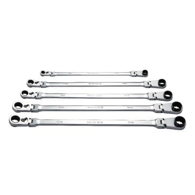 5 PIECE REVERSIBLE DOUBLE BOX FLEX RATCHETING WRENCH SET