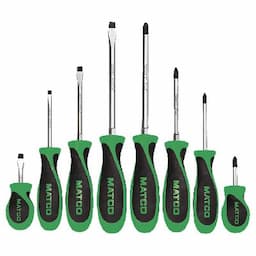 8 PIECE GREEN SCREWDRIVER SET