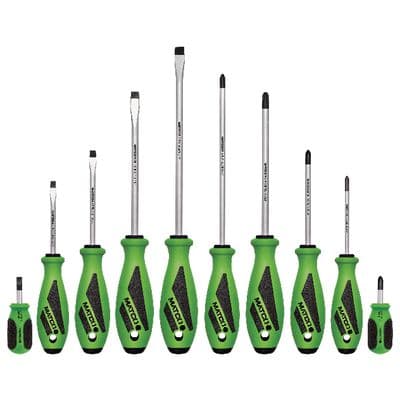 10 PIECE TOP TORQUE II™ SCREWDRIVER SET - GREEN