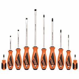 10 PIECE TOP TORQUE II™ SCREWDRIVER SET - ORANGE