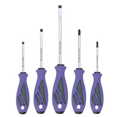 5 PIECE TOP TORQUE II™ SCREWDRIVER SET - PURPLE