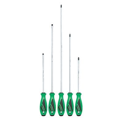 5 PIECE TOP TORQUE II™ XL SCREWDRIVER SET - GREEN