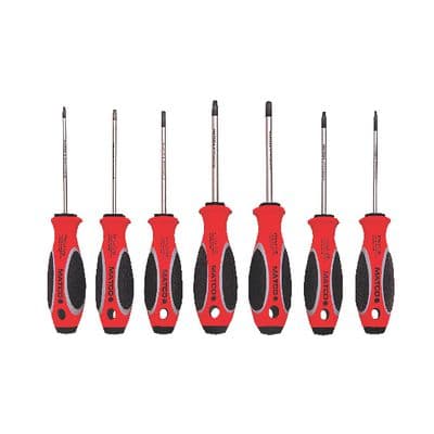 7  PIECE TOP TORQUE II RED TAMPERPROOF TORX® SCREWDRIVER SET