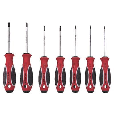 7 PIECE TOP TORQUE II RED TORX® SCREWDRIVER SET