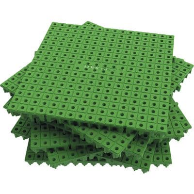 GREEN MODULAR 6" X 6" ORGANIZATION BOARD 16 PIECE