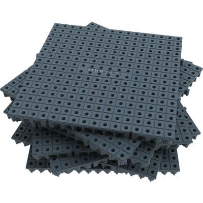 GRAY MODULAR 6" X 6" ORGANIZATION BOARD 16 PIECE